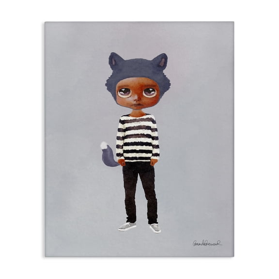 Stupell Industries Bohemian Fashion Designer Animal Kid Watercolor Canvas Art, 30 x 40, by Amanda Greenwood