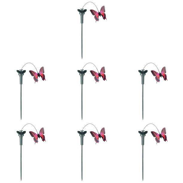 Solar Oscilación Voladora Mariposa Revoloteante Adorno Estaca para Jardín Césped