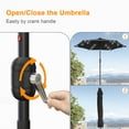 thumbnail image 4 of ACEGOSES 7.5ft LED Solar Outdoor Patio Market Table Umbrella with Polyester Canopy for Garden,Yard and Poolside,Black, 4 of 8