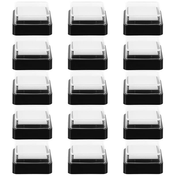 20 almohadillas de tinta en blanco para sellos, almohadillas de tinta cuadradas para álbumes de recortes.