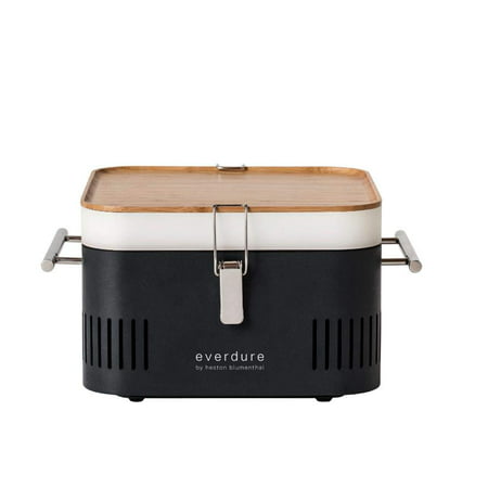 Portable Charcoal Grill Barbecue BBQ Tailgate Everdure Cube Graphite
