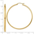 thumbnail image 2 of Diamond2Deal 14K Yellow Gold Polished Hoop Earring for Women (L- 1.97 inch, W- 1.97 inch), 2 of 6
