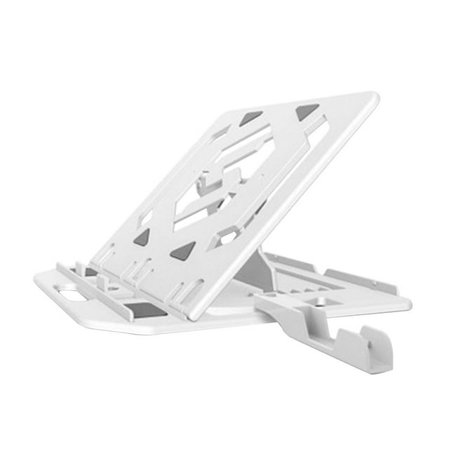 ziyahi Support Réglable pour Ordinateur Portable, Support Portable en Plastique Antidérapant pour Ordinateur Portable, Support de Refroidissement avec Support pour Téléphone, Rouge Blanc