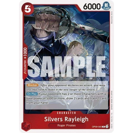 One Piece Emperors in the New World Rare Silvers Rayleigh OP09-005