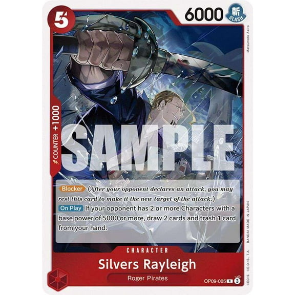 One Piece Emperors in the New World Rare Silvers Rayleigh OP09-005