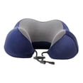 thumbnail image 3 of Almohada de viaje Almohada ergonómica de espuma viscoelástica para el cuello Funda extraíble y lavable Cómodo reposacabezas en forma de U Hebilla ajus Marina de guerra, 3 of 9