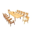thumbnail image 4 of Grade-A Teak Dining Set: 12 Seater 13 Pc: 122" Atnas Rectangle Table And 12 Giva Arm Chairs Outdoor Patio WholesaleTeak #51GV2813, 4 of 4
