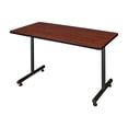 thumbnail image 3 of Regency Kobe 48 x 24 in. T-Base Training Seminar Table- Cherry, 2 Knight Mesh Chairs, 3 of 6