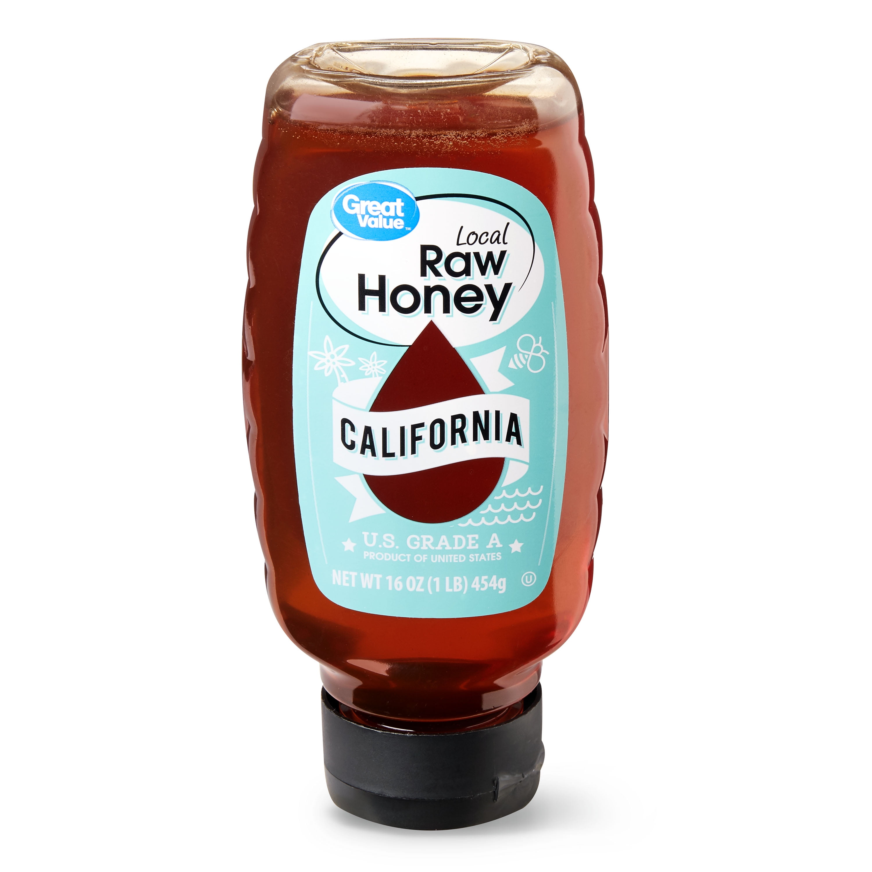 Great Value Raw Local California Honey, 16 oz