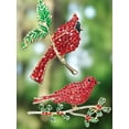 thumbnail image 2 of Shimmering Cardinal Rhinestone Brooches - Male  Female, 2 of 5