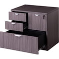 thumbnail image 6 of Boss Office Products Holland Series Executive U-Shaped Desk With File Storage Pedestal And Hutch, Driftwood, 6 of 8