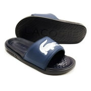 Lacoste Mens Croco Dualiste 1122 2 Slide Sandals, Navy \ White,7 M US