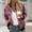 Z002-Pink, variant on Women's Bomber Jacket Causal Floral Zip Up Long Sleeve Coat with Pockets 2025 Lightweight Loose Fall Fashion Outerwear Cardigan
