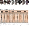 thumbnail image 2 of Camisetas de manga larga a cuadros para hombre Camisa de celosía de franela con cuello en V con solapa y bolsillos delanteros, 2 of 2