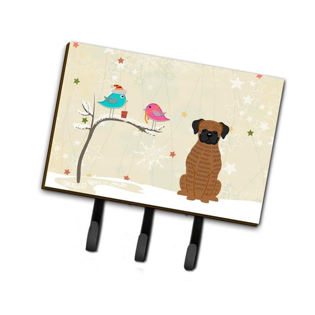 Carolines Treasures BB2589TH68 Christmas Presents Between Friends Brindle Boxer Leash or Key Holder