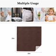 thumbnail image 4 of Solid Brown Cloth Napkins, Vintage Minimalism Abstract Denim Pattern Washable and Reusable Dinner Napkins Set of 4, Table Napkin for Kitchen Party Birthday Wedding Hotel Housewarming 20"x20", 4 of 8