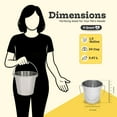 thumbnail image 5 of Round Stainless Steel Bucket Without Hooks- 6 Quarts, 5 of 6