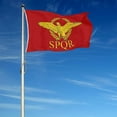 thumbnail image 2 of Dutern Double Sided Roman Empire Senate and People of Rome Flag Banner 3 Ply with Brass Grommets 2x3 Feet, 2 of 4