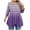 Purple, variant on Sexlip Plus Size Women's Gradient Striped Handkerchief Hem Tunic Tops Long Sleeve Crewneck T-Shirts Loose Dressy Casual Blouse Purple XL