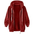 thumbnail image 3 of Women's Cozy Hooded Jacket for Casual Outings Winter Soft and Comfortable Layering for Everyday Wear and Relaxation Cardigan Jacket Women Dry Jacket Women Fuzzy Jackets Light Weather Jacket, 3 of 4