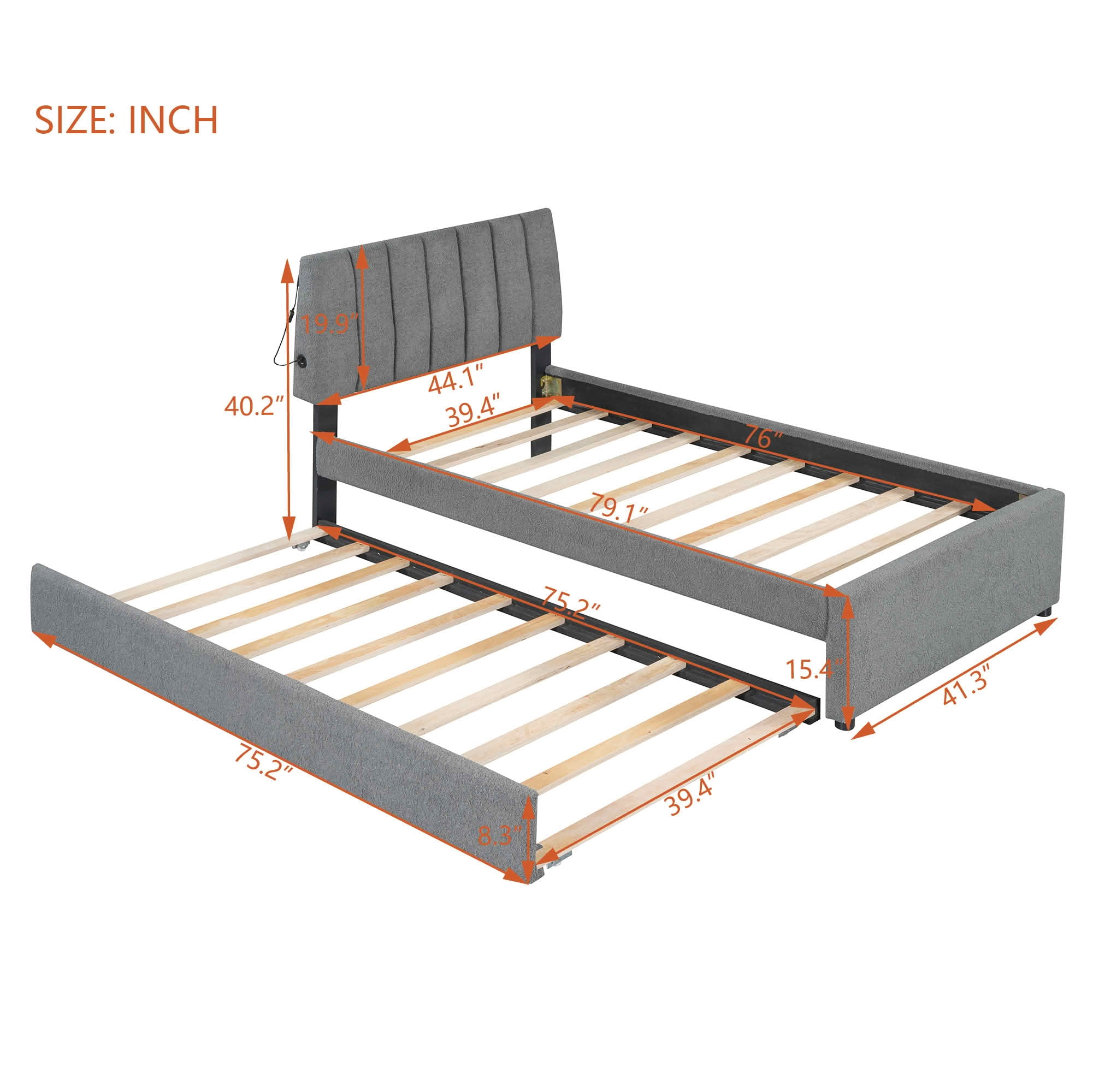 MAYEERTY Sturdy MDF & Particle Board Bed Frame with Extra Sleeping Space & Easy Assembly