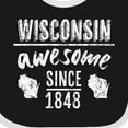 thumbnail image 4 of Inktastic Wisconsin Awesome Since 1848 Boys or Girls Baby Bib, 4 of 4
