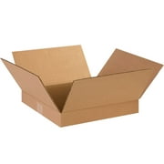 Box Partners Flat Corrugated Boxes 14" x 14" x 2" Kraft 25/Bundle 14142