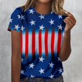 thumbnail image 1 of Fiudx Camisas para Mujer Blusa de Manga Corta con Estampado de Día Independiente para Mujer, Blusa con Cuello Redondo, 1 of 5