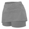 thumbnail image 5 of uublik Girl Skirt Gray Tennis Skirts Golf Skort Athletic Dance Running School Sport Skirts with Shorts Size 2T-12, 5 of 5