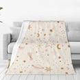 thumbnail image 2 of Cute Celestial Night Sky Space Stars Planets Crescent Blanket Valentine Day Gifts for Girls Women Soft Flannel Throw Blanket for Bed Home Sofa Decor 60"X50", 2 of 6