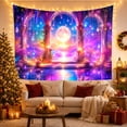 thumbnail image 3 of Symmetrical Garden Temple Steps with Full Moon Night Sky, Mystical Fantasy for Fantasy Lovers Ethereal Wall Art Decor Housewarming Gift Tapestry Wall Hanging for Bedroom and Living Room, 3 of 7