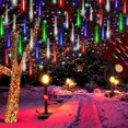 thumbnail image 1 of 32/24/16/8 Tubes Christmas Meteor Shower LED String Lights Holiday Lighting Garden Party Decorations Rain Drop Falling Decor, 1 of 5