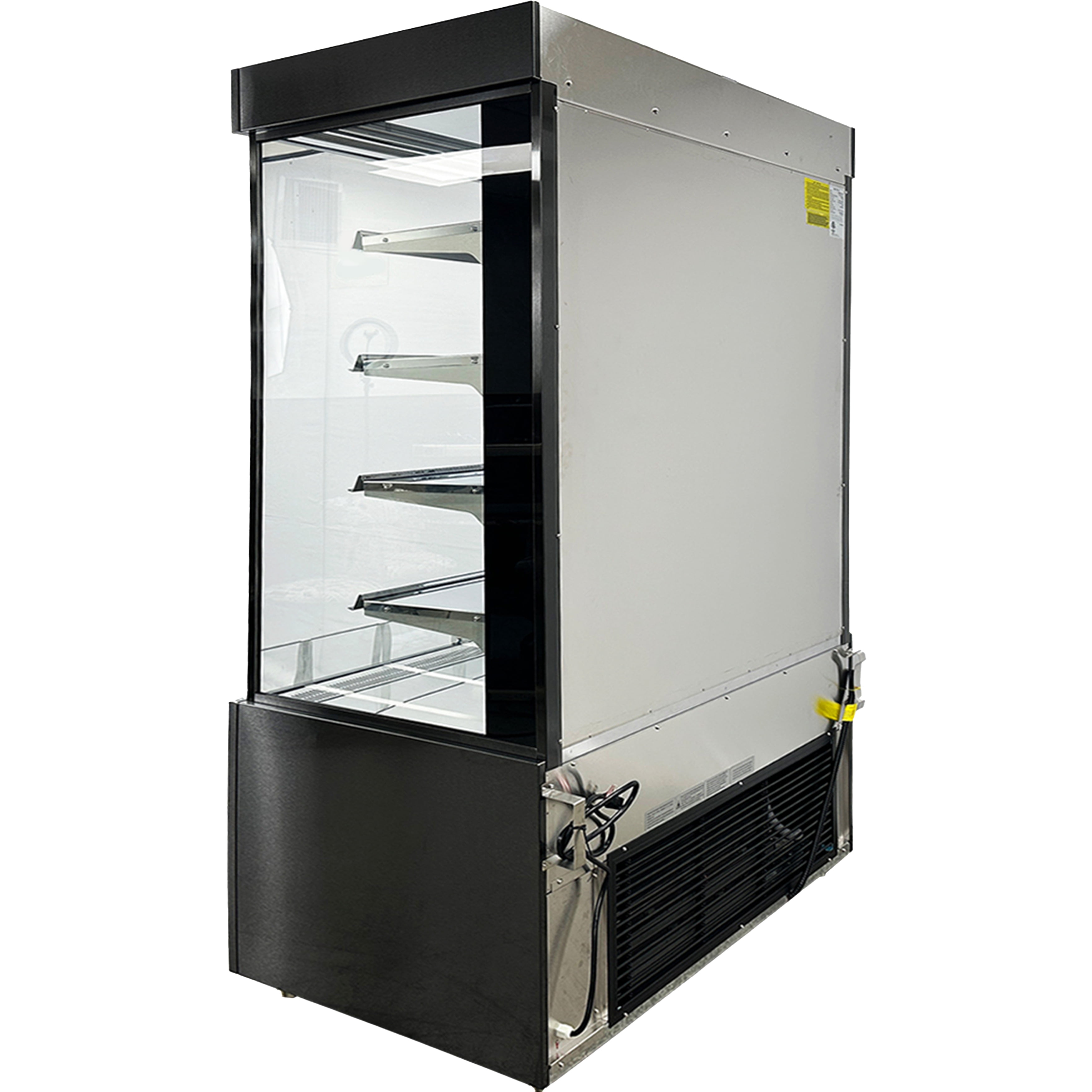 NSF 52 in. Open Air Cooler Display, Commercial Refrigerator, Beverage Display Case Grab & Go Merchandiser Night Curtain