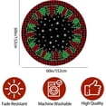 thumbnail image 2 of Round Christmas Tablecloth 60 Inch, Christmas Trees Table Cloth, Black Buffalo Plaid Winter Xmas Tablecloths and Snowflake for Kitchen Dining Decor, 2 of 6
