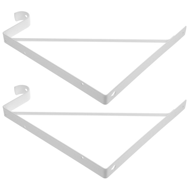 Soportes de varilla para estantes flotantes, 2 piezas, gancho ordinario, soporte de acero inoxidable para estantes montados en la pared