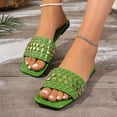 thumbnail image 6 of Bxsruta Studded Square-Toe Slide Sandals with Quilted Insole, Women's Fashionable Casual Footwear for Daily Errands, 6 of 8