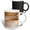 Multicolor, variant on 3drose, Image of Trend Gold Copper Strokes on Shiny Gold Elegant Texture, 11oz Two-tone Black Mug