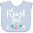 thumbnail image 3 of Inktastic Flower Girl with Arrow and Flowers Girls Baby Bib, 3 of 4