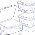 thumbnail image 7 of kowaku Small Square Polypropylene Jewelry Storage Boxes, Clear, 6 Count Pack, 7 of 7