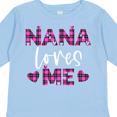 thumbnail image 4 of Inktastic My Nana Loves Me Hearts in Pink Plaid Boys or Girls Long Sleeve Toddler T-Shirt, 4 of 5