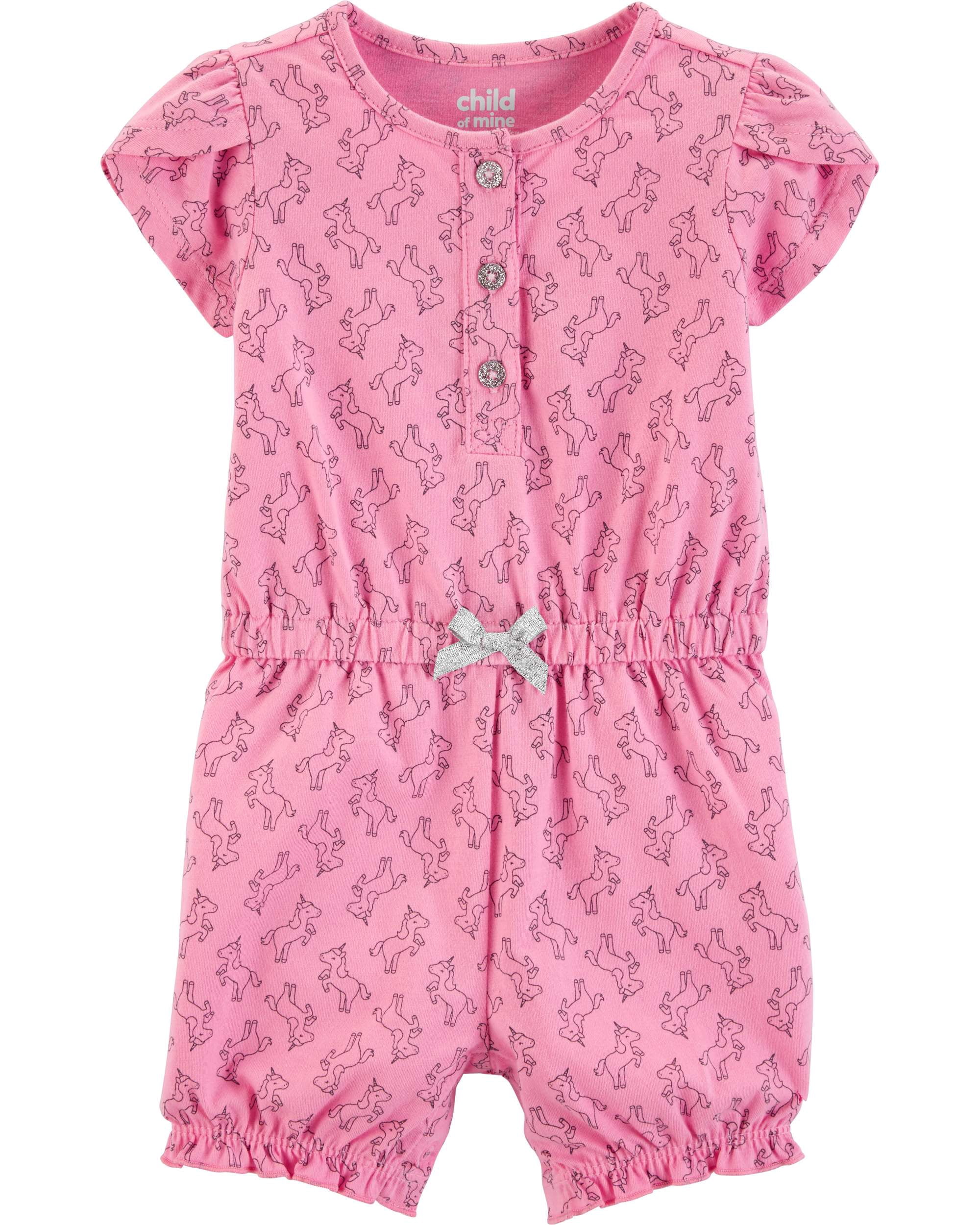 Short Sleeve One Piece Romper, (Baby Girls) Walmart Inventory Checker BrickSeek