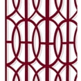 thumbnail image 4 of Modern Style 4 Panel Screen with Geometrical Stencil Design, Red- Saltoro Sherpi, 4 of 6