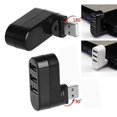 thumbnail image 2 of Concentrador USB Yjmei adaptador USB giratorio de 90/180 concentrador de datos USB de 3 puertos, 2 of 5