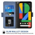 thumbnail image 2 of Compatible avec Google Pixel 4 Étui Portefeuille en Cuir à Rabat Porte-Cartes Support Accessoires pour Cellulaire Porte-Monnaie Fente pour Pièce d'Identité de Crédit Étuis de Téléphone pour Pixel1 Femmes Hommes Bleu, 2 of 5