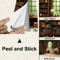 thumbnail image 4 of Peel and Stick Wallpaper Vintage Bookshelf Medieval Art Books Plant Floral Retro Library Modern Art Wall Mural Decor Self Adhesive and Removable 100in x 144in, 4 of 8