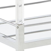 Signature Design by Ashley Casual Chaseton Bar Cart Clear/Silver Finish