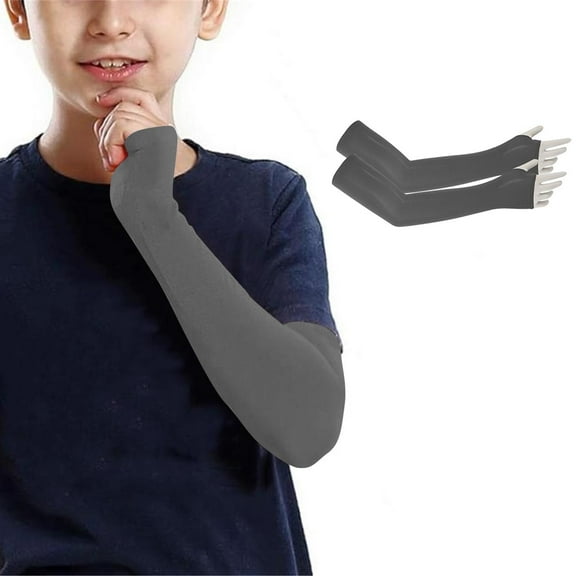 Penkiiy Kids UPF 50 Sun Protection Sleeves | Summer Must-Have Breathable Arm Guards for Outdoor Sports & Travel | Lightweight Unisex Design (Toddler to Teens)