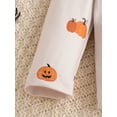 thumbnail image 6 of FEORJGP Toddler Baby Girl Halloween Outfits Infant Long Sleeve T-Shirts Pumpkin Print Crew Neck Tops + Solid Trousers Suspender Pants Set Kids Little ute Casual Clothes Spring Fall for Daily, 6 of 8