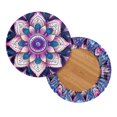 thumbnail image 2 of Jeiento Purple Boho Mandala Round Stool Covers Set of 2 Stretch Soft Fabric Bar Stool Covers Washable Stool Cushion for 12-14 Inch Chair Bar Stools (Small, 2 Pieces), 2 of 6