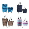 thumbnail image 4 of Justharion Sac de Courses Multifonction Compagnon Polyvalent Capacité Robuste Sac de Courses en Tissu avec Roues Mickey Fleur Noire 1Ensemble, 4 of 6